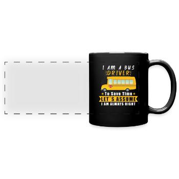 Funny School Bus Driver Appreciation anniversary - Panorama-Tasse farbig - Schwarz - Vorne