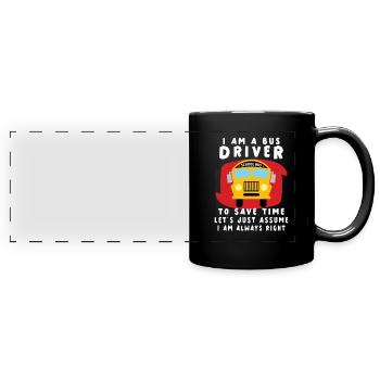 Funny School Bus Driver Appreciation anniversary - Panorama-Tasse farbig - Schwarz - Vorne