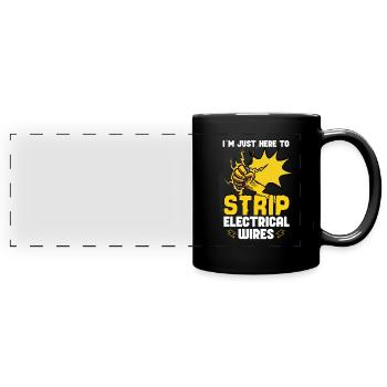 Funny Electrician Electrical Engineer Watt Watt - Full Colour Panoramic Mug - black - Front