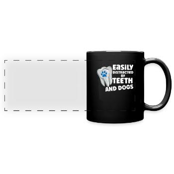 Dentist Dental Hygienist Gift Idea: Forbidden Love - Full Colour Panoramic Mug - black - Front