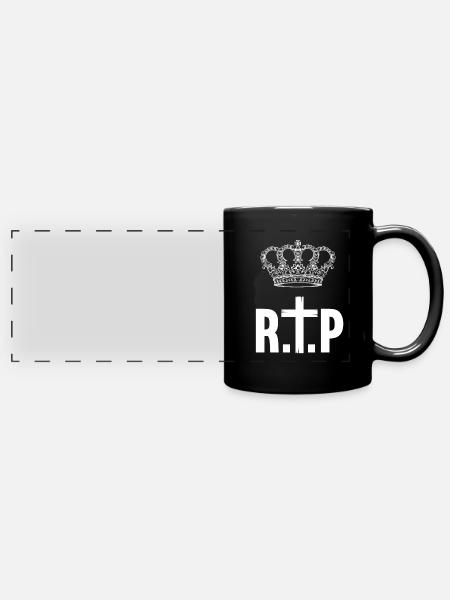 RIP Queen - Panorama-Tasse farbig - Schwarz