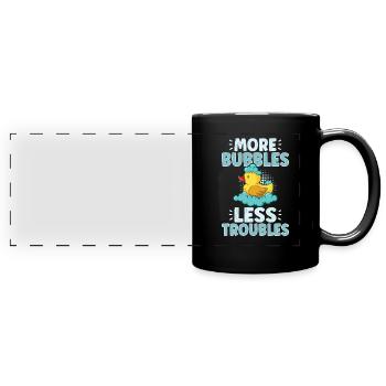 Soap production Soap bubbles - Full Colour Panoramic Mug - black - Front