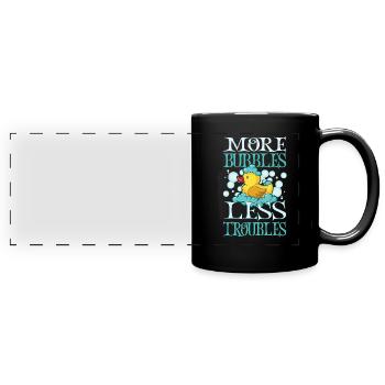 Soap production Soap bubbles - Full Colour Panoramic Mug - black - Front