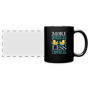 Soap production Soap bubbles - Full Colour Panoramic Mug - black - Front