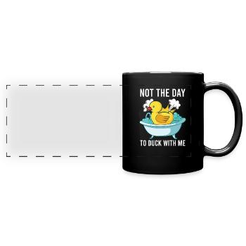 Canards en caoutchouc Canards Chasse aux oiseaux Idée cadeau d’amoureux des canards - Mug panoramique uni - noir - Devant