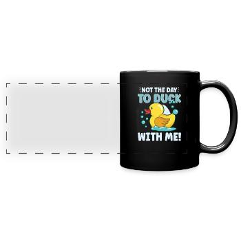 Canards en caoutchouc Canards Chasse aux oiseaux Idée cadeau d’amoureux des canards - Mug panoramique uni - noir - Devant