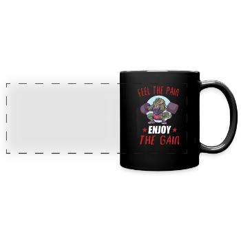 Bodybuilding Powerlifting Weightlifting Fitness - Full Colour Panoramic Mug - black - Front