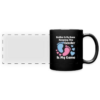 Gender Reveal Schwangerschaft Baby Party - Panorama-Tasse farbig - Schwarz - Vorne