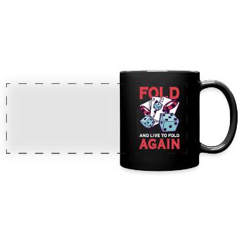Poker Casino Joueur de Poker Jeu Roulette Cadeau - Mug panoramique uni - noir - Devant