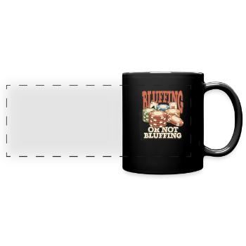 Poker Casino Joueur de poker Jeu de roulette - Mug panoramique uni - noir - Devant