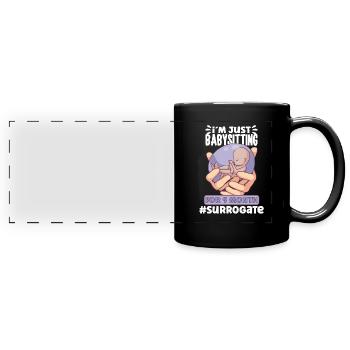 Surrogate Surrogacy Gestational Surrogate Mom - Panorama-Tasse farbig - Schwarz - Vorne
