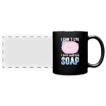 Seifenherstellung Seifenblasen Bubble Badezimmer - Panorama-Tasse farbig - Schwarz - Vorne