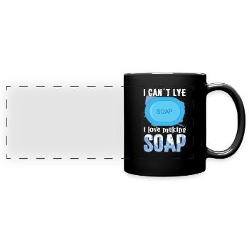 Seifenherstellung Seifenblasen Bubble Badezimmer - Panorama-Tasse farbig - Schwarz - Vorne