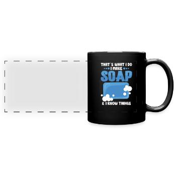Seifenherstellung Seifenblasen Bubble Badezimmer - Panorama-Tasse farbig - Schwarz - Vorne