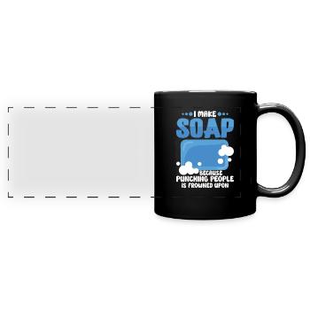 Seifenherstellung Seifenblasen Bubble Badezimmer - Panorama-Tasse farbig - Schwarz - Vorne
