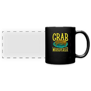 Krabbe krabben krabbenflüsterer Krabbenjagdfischer - Panorama-Tasse farbig - Schwarz - Vorne