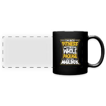Postangestellte Postdame Postbote Post - Panorama-Tasse farbig - Schwarz - Vorne