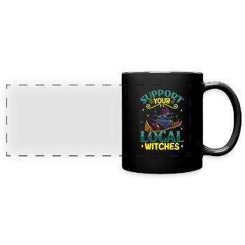 Hexe Okkult Gothic Dunkel Satanisch Unheilige - Panorama-Tasse farbig - Schwarz - Vorne