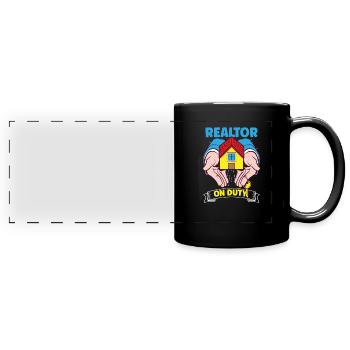 Real Estate Agent Realtor Home Closing Investor - Full Colour Panoramic Mug - black - Front