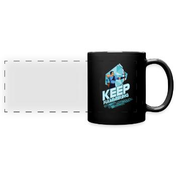 Archery Bow and arrow Target shooting - Full Colour Panoramic Mug - black - Front