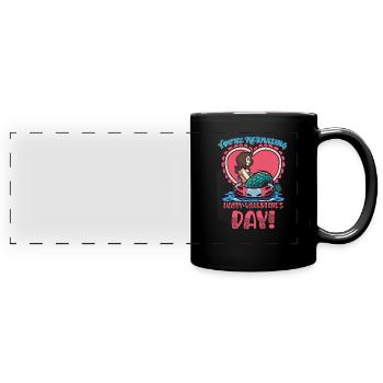 Mermaid Valentine's Day Mermaid Love Ocean - Full Colour Panoramic Mug - black - Front