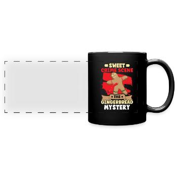 Christmas Gingerbread bakery Kitchen Crime Scene - Panorama-Tasse farbig - Schwarz - Vorne