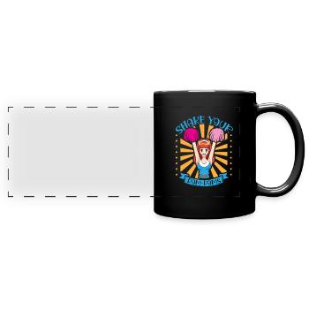 Cheerleading Cheer Quote Football Stadium Dance - Full Colour Panoramic Mug - black - Front
