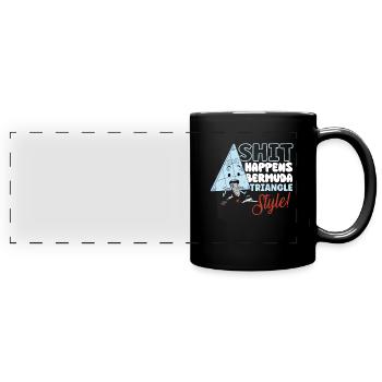 Mysteriöses Verschwindenlassen Im Bermudadreieck - Panorama-Tasse farbig - Schwarz - Vorne