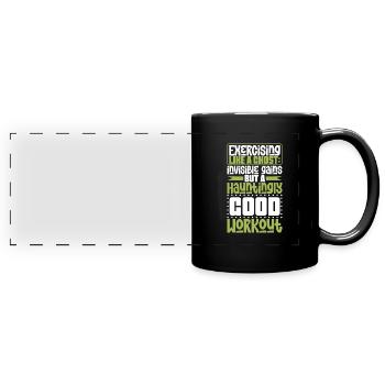 Bodybuilding Powerlifting Weightlifting Fitness - Full Colour Panoramic Mug - black - Front