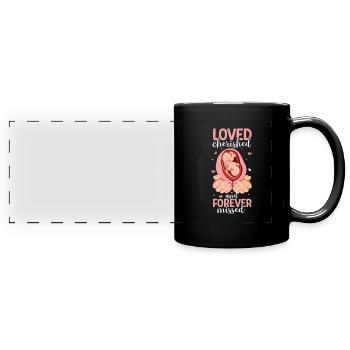 perte du nourrisson, fausse couche, conscience, - Mug panoramique uni - noir - Devant