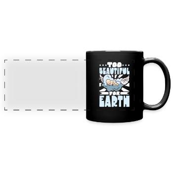 perte du nourrisson, fausse couche, conscience, - Mug panoramique uni - noir - Devant