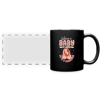 perte du nourrisson, fausse couche, conscience, - Mug panoramique uni - noir - Devant