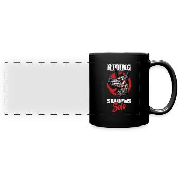 Dunkles Einhorn Horror Einhorn Mitternacht Einhorn - Panorama-Tasse farbig - Schwarz - Vorne