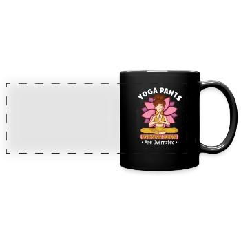 Yoga Mama Leben Yoga Praxis Mutterschaft - Panorama-Tasse farbig - Schwarz - Vorne