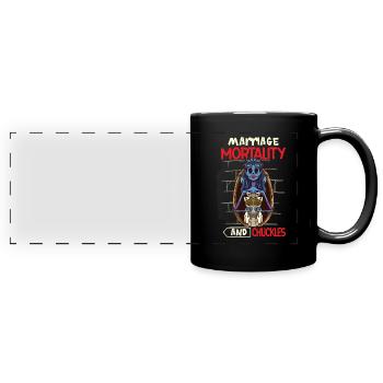 Funny Gothic Goth Wedding Bride Goth Halloween - Panorama-Tasse farbig - Schwarz - Vorne