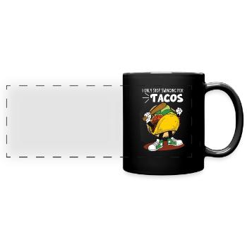 Taco Mexican Food Baseball Card Baseball Player - Full Colour Panoramic Mug - black - Front