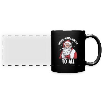 Mental Health Christmas Anti-Christmas - Full Colour Panoramic Mug - black - Front
