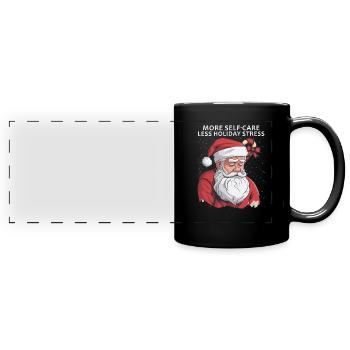 Psychische Gesundheit Weihnachten Anti-weihnachten - Panorama-Tasse farbig - Schwarz - Vorne