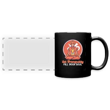 Yoga Mindfulness Practic Meditation Manifestation - Panorama-Tasse farbig - Schwarz - Vorne