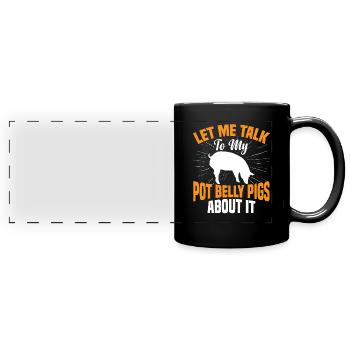 Pot Belly Pig Harnais et laisse Pot Belly Pig - Mug panoramique uni - noir - Devant