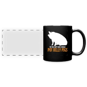 Pot Belly Pig Harnais et laisse Pot Belly Pig - Mug panoramique uni - noir - Devant