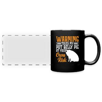 Pot Belly Pig Harnais et laisse Pot Belly Pig - Mug panoramique uni - noir - Devant