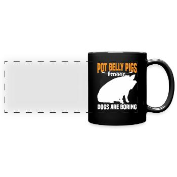 Pot Belly Pig Harnais et laisse Pot Belly Pig - Mug panoramique uni - noir - Devant
