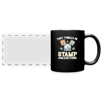 Philately Philatelist Stamp Collecting - Full Colour Panoramic Mug - black - Front