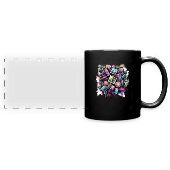 Philately Philatelist Stamp Collecting - Full Colour Panoramic Mug - black - Front