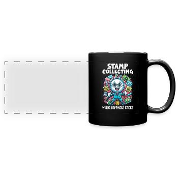 Philately Philatelist Stamp Collecting - Full Colour Panoramic Mug - black - Front