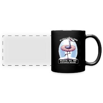 Sandhill Crane Lovers Bird Watching - Full Colour Panoramic Mug - black - Front