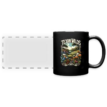 Texas Wildflowers Season Fields Flowers Texas - Full Colour Panoramic Mug - black - Front