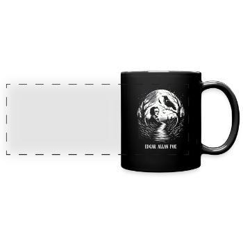 Edgar Allan Poe Fan, Classical Literature, - Full Colour Panoramic Mug - black - Front