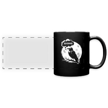 Edgar Allan Poe Fan, Classic Literature, - Full Colour Panoramic Mug - black - Front